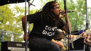 Maurice “Moe” Mitchell performs at the 2014 Afropunk Fest in Brooklyn.