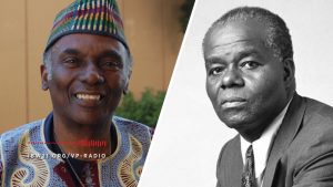 Vantage Point Radio with host Dr. Ron Daniels and guest f Dr. Leonard Jeffries — Image of Dr. Leonard Jeffries and Dr. John Henrik Clarke