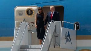 Donald and Melania Trump arrive in El Paso.