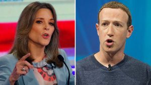 Marianne Williamson and Mark Zuckerberg