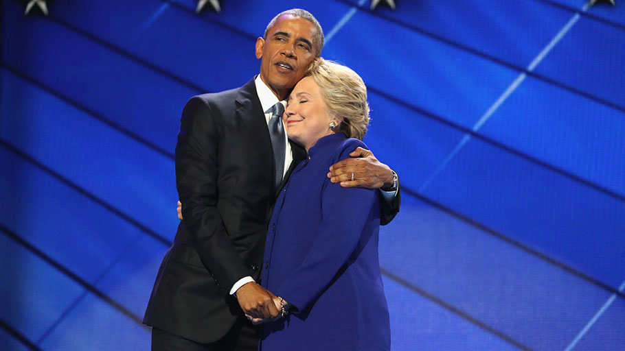 Obama and Hillary Clinton