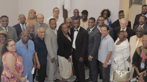 Dr. Willie Wilson, center, was joined by Chicago, Cook County, and Illinois lawmakers as he introduced a Reparations for African Americans bill recently. Wilson says reparations are due NOW and should come in the form of “actionable solutions and opportunities for African Americans in economics, education, health, housing, and employment.”