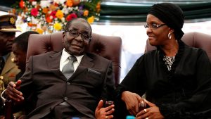 Robert and Grace Mugabe.