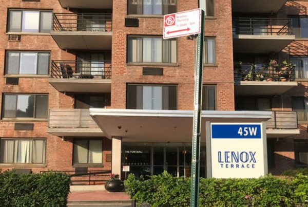 One of the buildings at Lenox Terrace on 132nd Street.