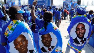 Supporters of the Democratic Alliance in South Africa