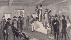 A slave auction Richmond Virginia 1861. the illustrated London news Feb 16 1861