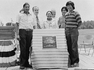 Cherokee Indian leaders pose in 1976