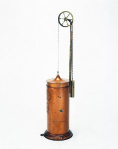 A 19th-century spirometer, used to measure the vital capacity of the lungs.