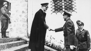 German Fuhrer Adolph Hitler meets Ustashe founder Ante Pavelić in 1941