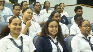 Trinidadian High School Students at an engagement at UWI St. Augustine on Capitalism and Slavery