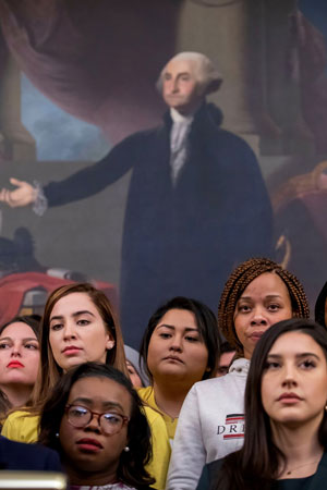 “DREAMERS” attend a news conference at the U.S. Capitol on the DACA case.