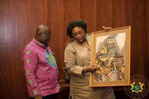 President of Ghana, Nana Addo Dankwa Akufo-Addo and Prime Minister Mia Mottley of Barbados