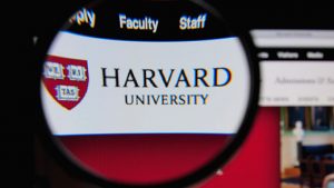 Harvard University Website Close up