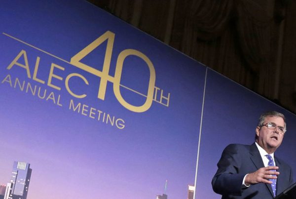 Jeb Bush speaks at a 2013 American Legislative Exchange Council meeting.