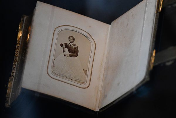 A portrait from 1868 of abolitionist Harriet Tubman.