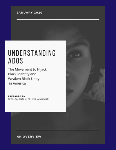 Understanding ADOS: The Movement to Hijack Black Identity and Weaken Black Unity. By Jessica Ann Mitchell Aiwuyor.