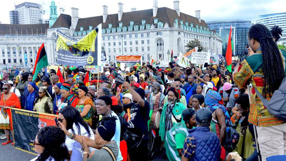 Reparations Day march in London, August 2019.