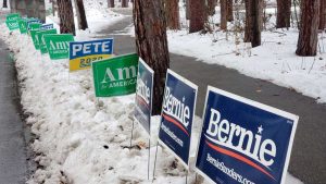 Entrance to the Ward 5 polling station in Keene, New Hampshire.