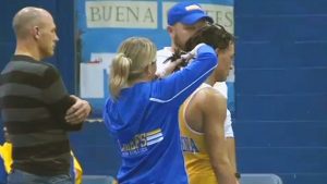 Screenshot: Andrew Johnson, a high school wrestler, was forced to cut dreads.