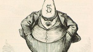 Political cartoonist Thomas Nast's 1871 depiction of New York City's Boss Tweed, an inspiration for today's elite political class.