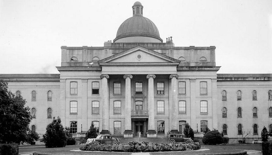 The Powell administration building at Central State Hospital in Georgia in the 1930s.