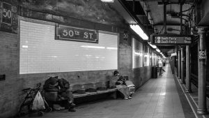 Homeless in NYC Subway