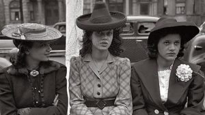 Three women in their Easter Sunday best