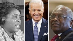 Image of Fannie Lou Hamer, Joe Biden, James Clyburn. Will Joe Biden Have A Black Agenda? Vantage Point Article By Dr. Ron Daniels.