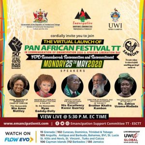 Virtual Launch of Pan African Festival TT - Monday, May 25th 5:30 PM