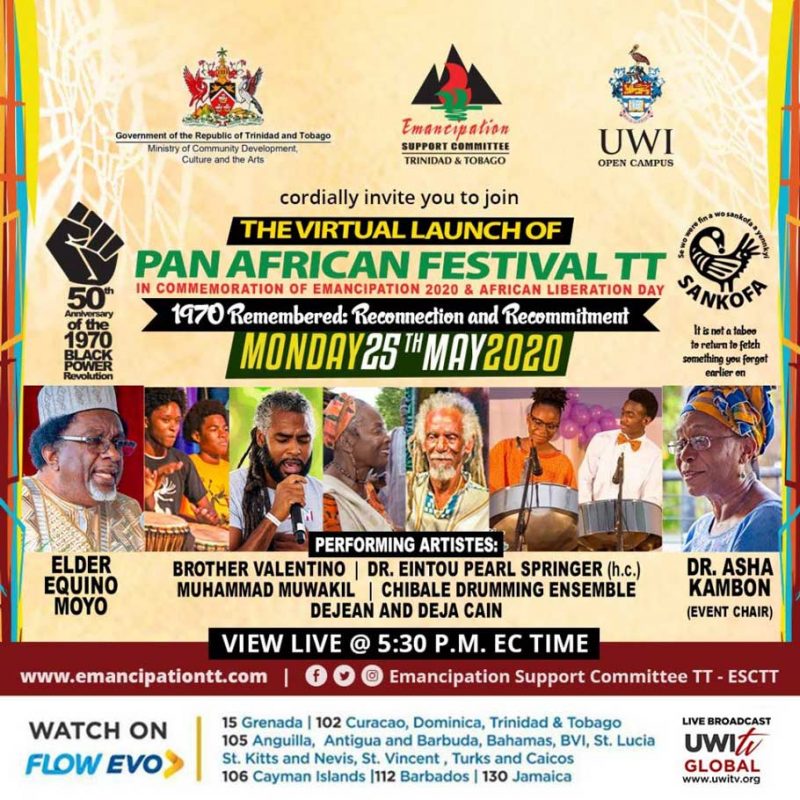 Virtual Launch of Pan African Festival TT Monday, May 25th 530 PM