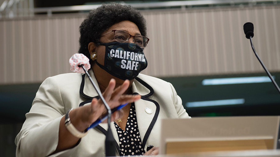 Assemblymember Shirley N. Weber (D-San Diego) presents her reparations bill in the Assembly Judiciary Committee. Photo courtesy of California State Assembly