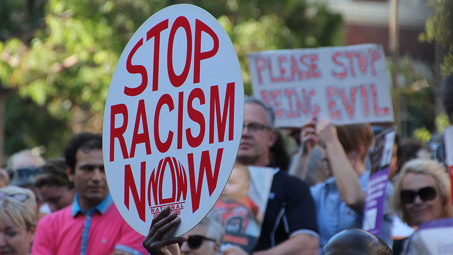 Stop Racism Now Sign
