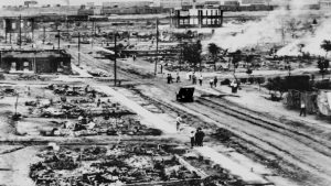 The aftermath of the 1921 Tulsa Race Massacre (Greenwood Cultural Center)