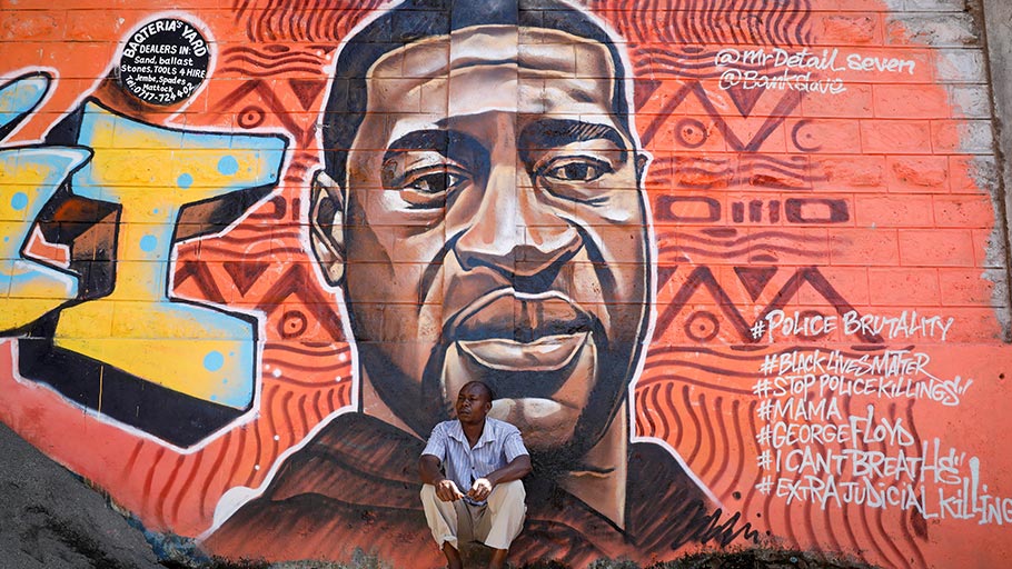 A new George Floyd mural in Kenya.
