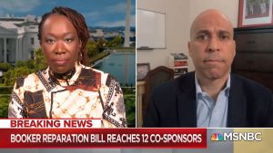 AM Joy, MSNBC — Reparations and Juneteenth holiday bills introduced by Sen. Cory Booker and more are explained to Joy Reid, in addition to the larger need for America to address the aspects of its history that include racial violence.