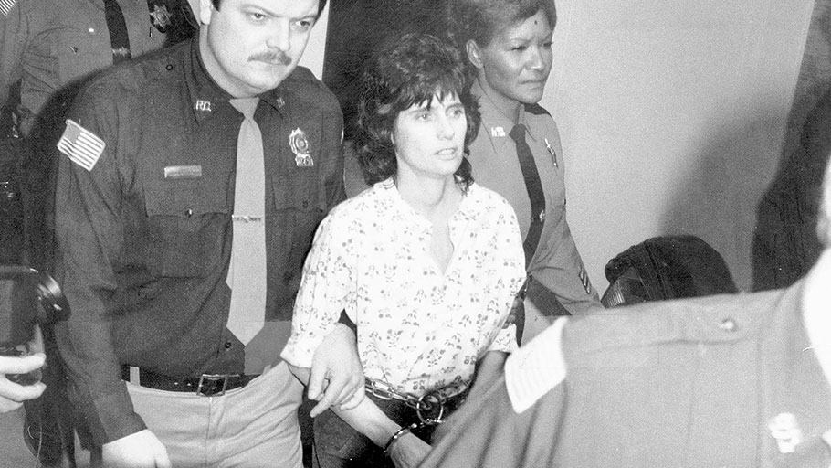 Kathy Boudin at an arraignment for her involvement in an armed robbery and shootout by members of the Black Liberation Army, New City, New York, 1981