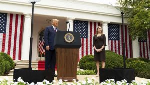 Donald Trump and Amy Coney Barrett at the White House