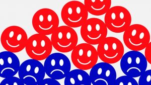 Red Blue Smiley Faces