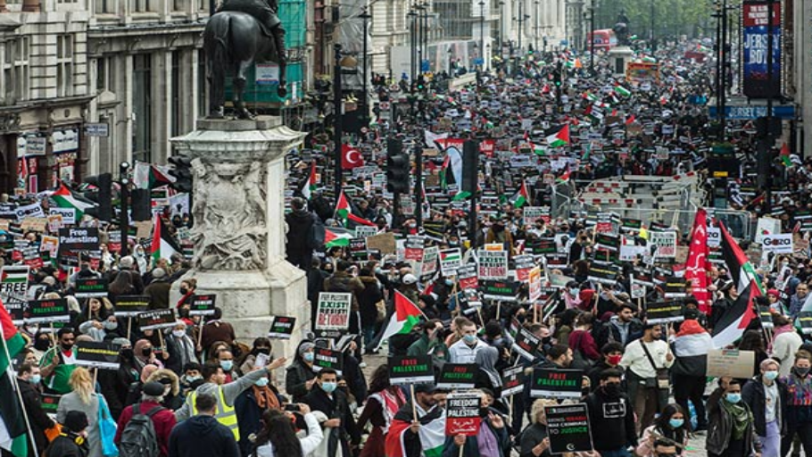 180,000 demand freedom for Palestine on streets of London