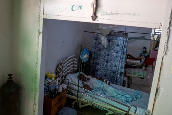 COVID-19 patients receive treatment at the St. Luke Foundation for Haiti hospital