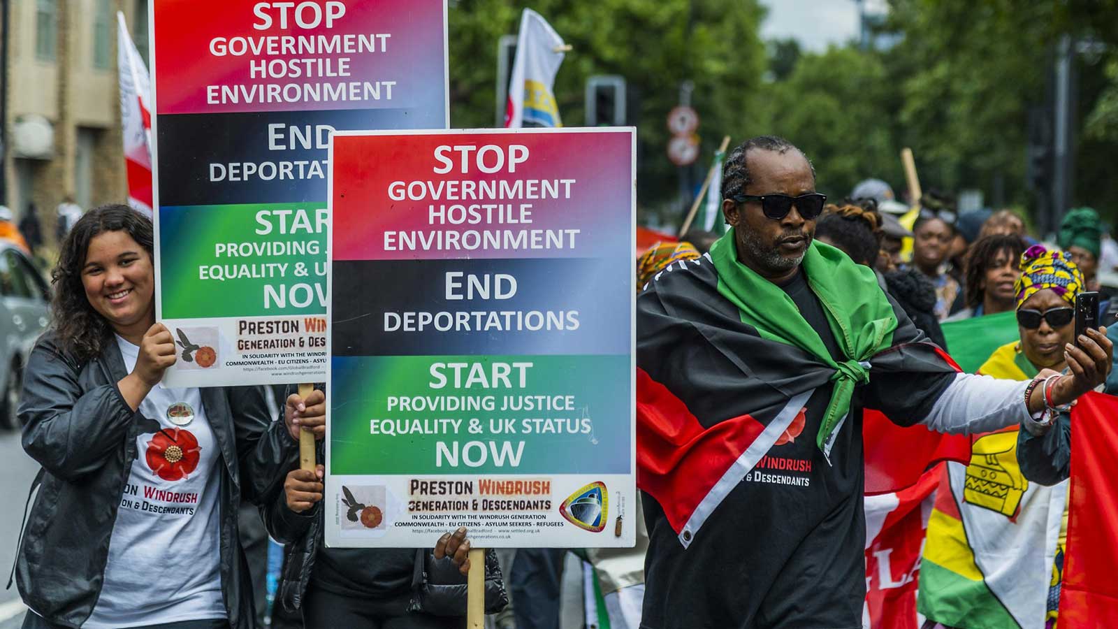 Hundreds demand reparations for Windrush generation