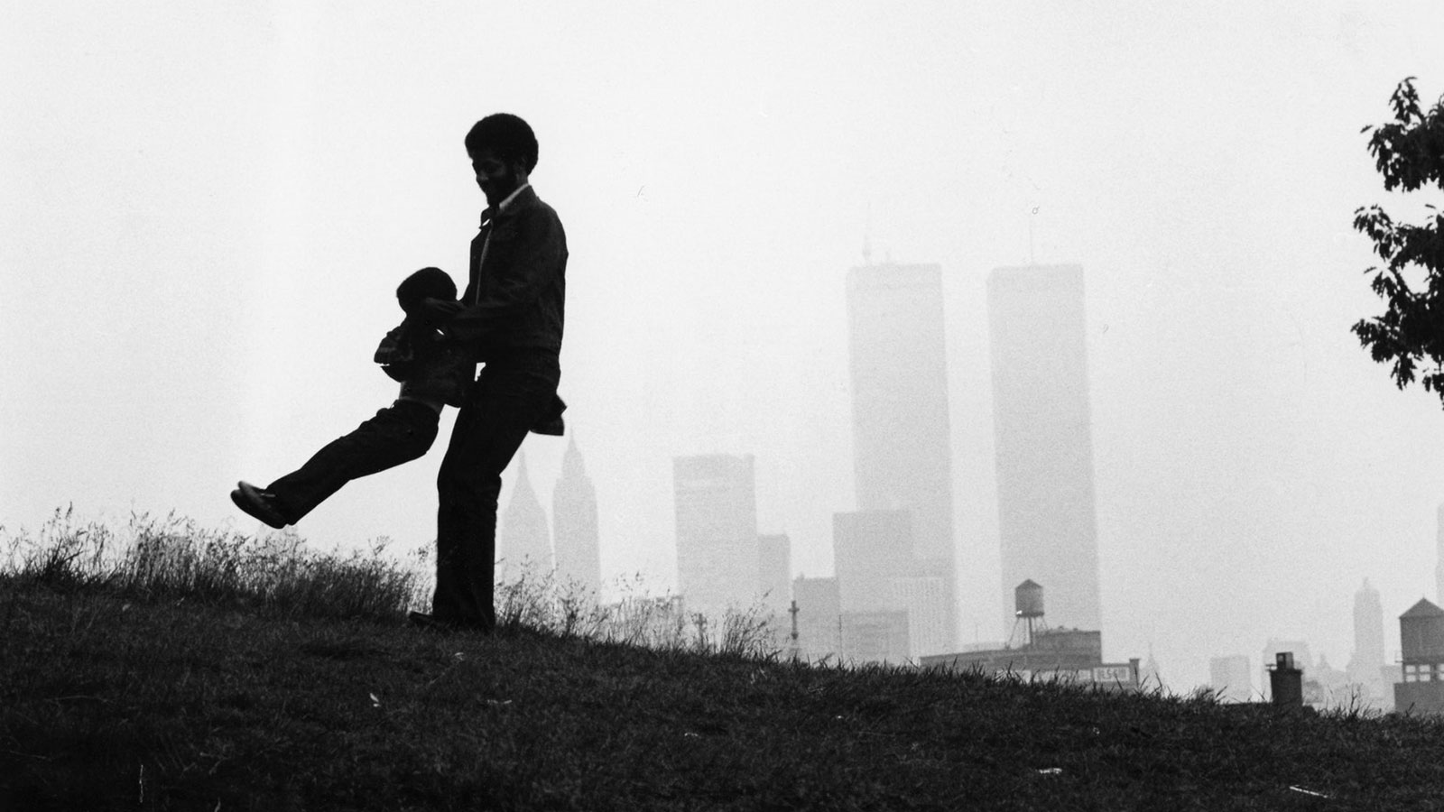 “Father Swinging Son, Brooklyn,” 1972.