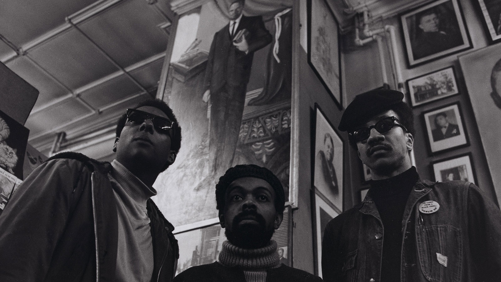 Stokely Carmichael, LeRoi Jones and Al-Amin, far right, at Michaux’s, a bookstore in Harlem, in 1976 