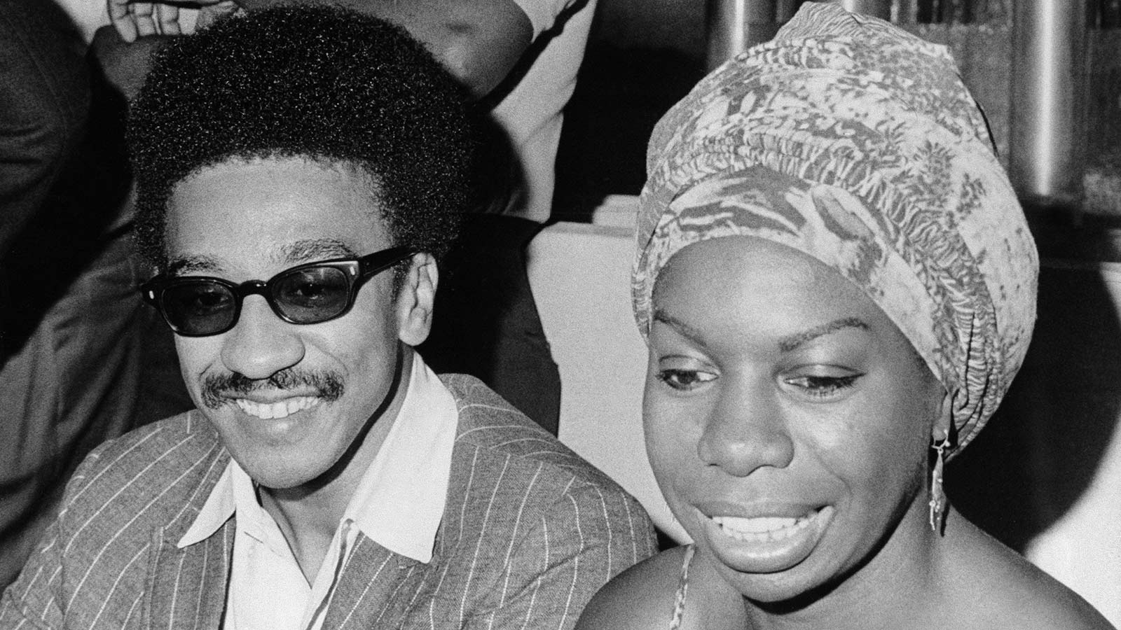 Jazz singer Nina Simone with Brown during a surprise visit to a convention in Atlanta, in 1967 