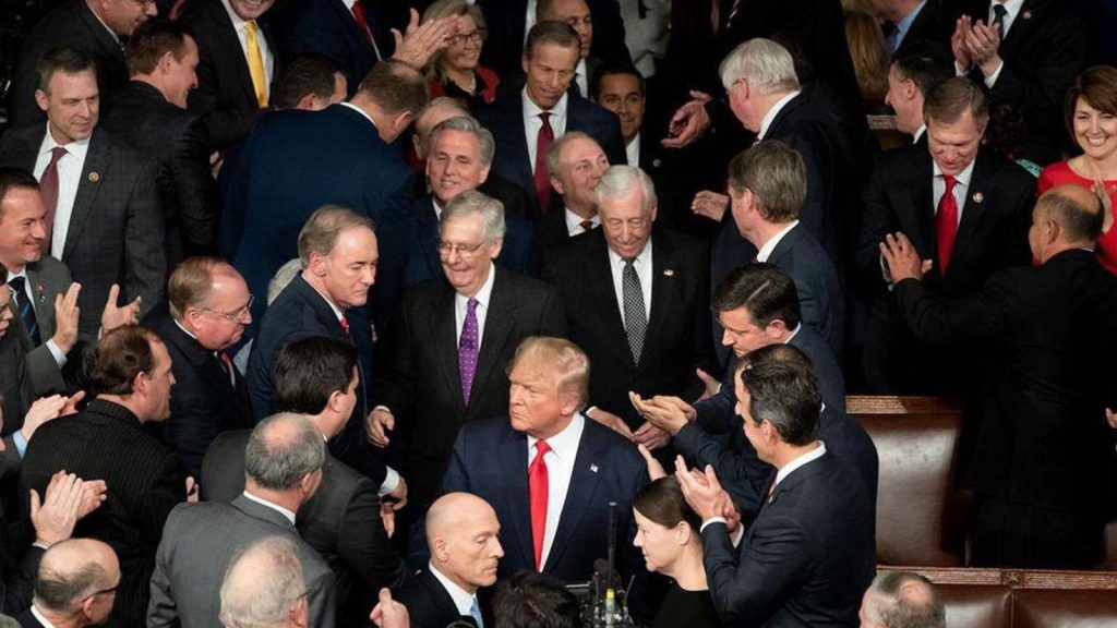 Trump and members of Congress