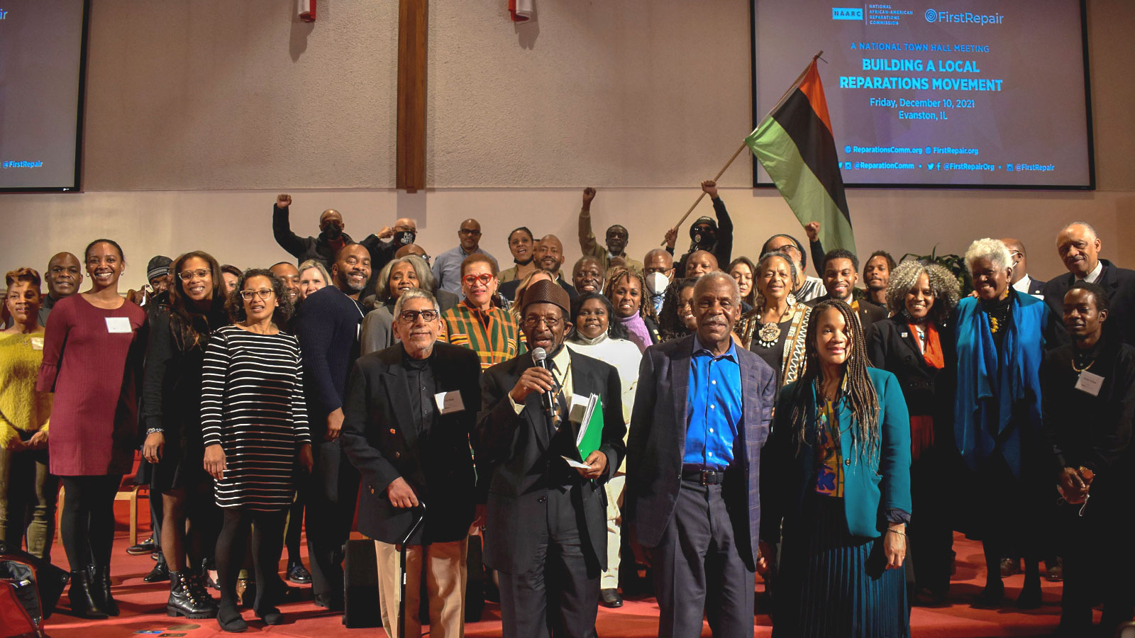 December 2021 National Town Hall Meeting “Building a Local Reparations Movement”. First Church of God CLC, Evanston, IL.