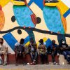 Haitian migrants rest outside a shelter in Monterrey, Mexico, on Sept. 26, where they awaited their immigration resolution