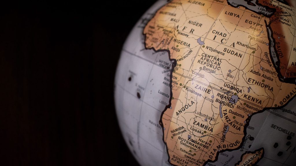 Africa on the globe (CC)