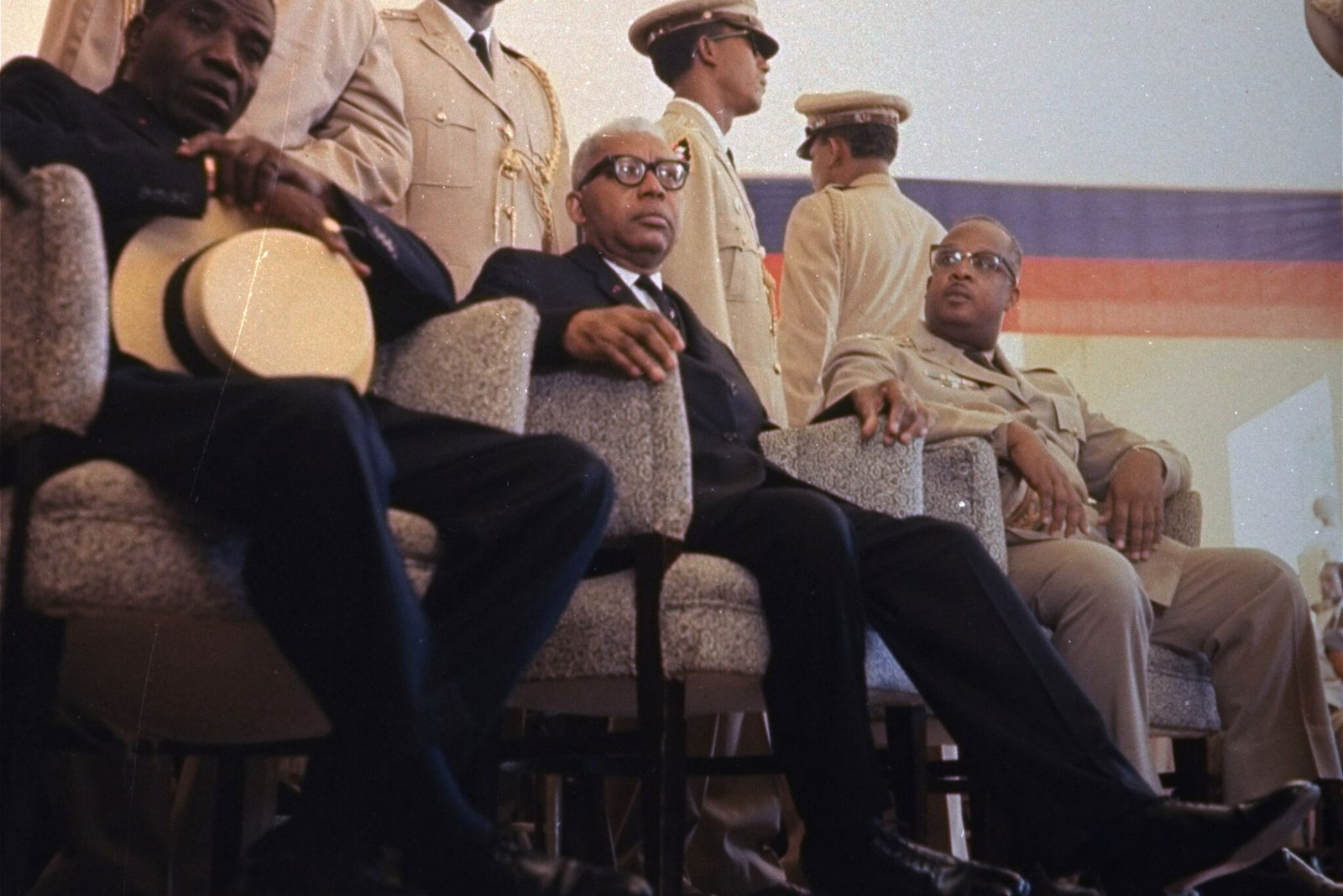 François Duvalier, the dictator known as “Papa Doc,” seated at center in 1963.