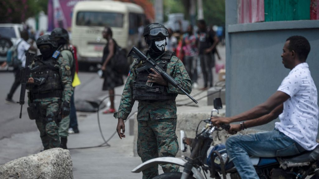 Armed forces secure an area of ​​state offices in Haiti's capital, Port-au-Prince, July 11, 2022